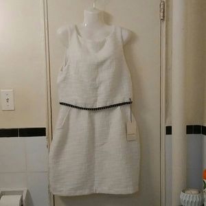 Dear Creatures White Tweed Dress